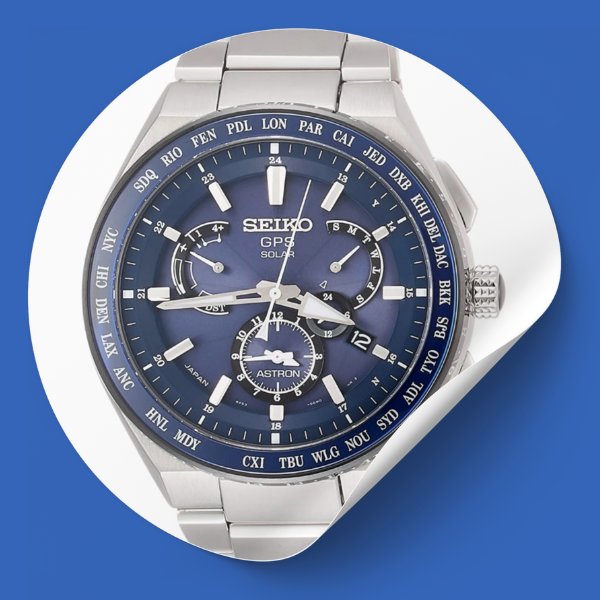 imagen del reloj Seiko Astron 8X Dual Time Series con doble horario y ajuste automatico a traves de GPS