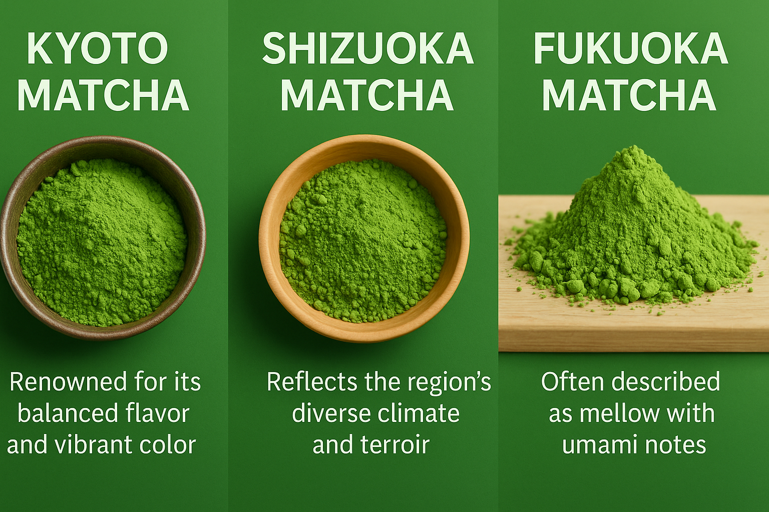 Three Types of Matcha